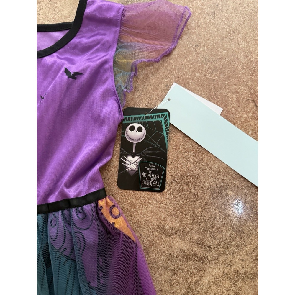 Girls' Disney The Nightmare Before Christmas Purple Nightgown Size S(6/6X) NWT - Picture 4 of 6